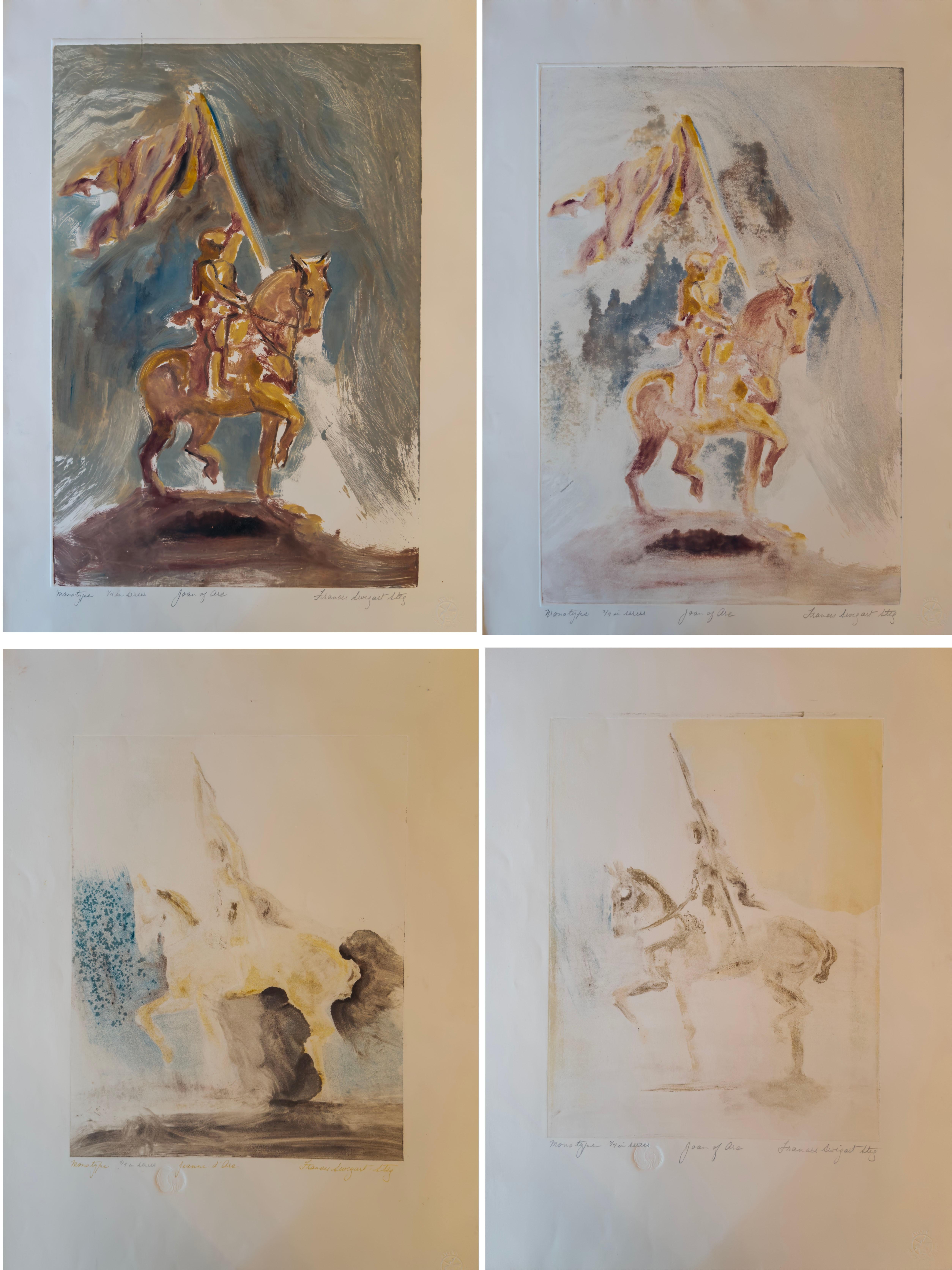 Joan of Arc: set of four Monotypes en vente 2