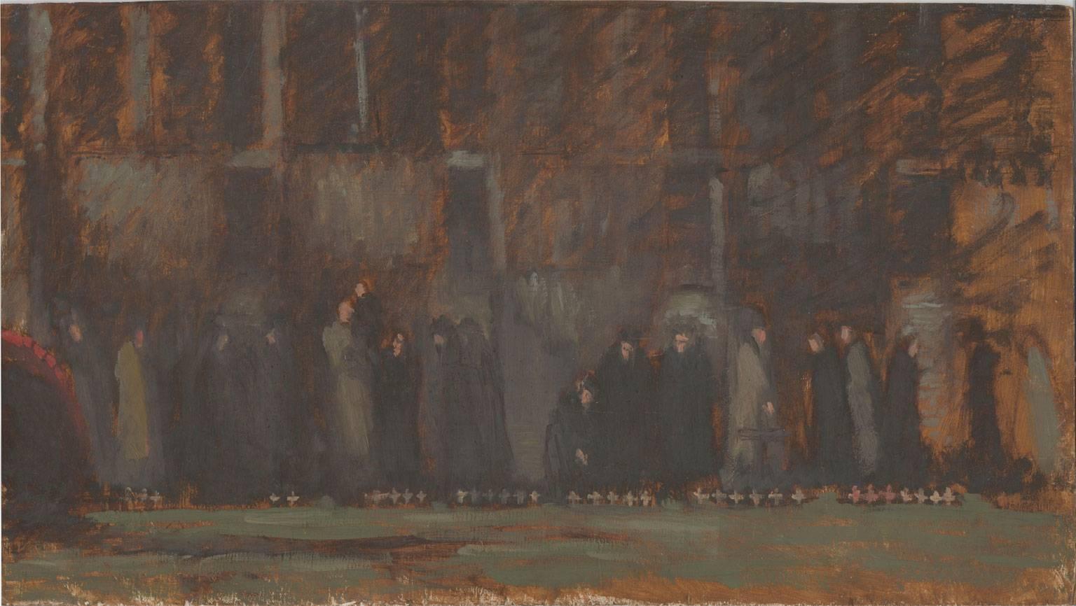 Frankreich Frances Watt - Öl, Field of Remembrance, Westminster Abbey, Mitte des 20. Jahrhunderts 1