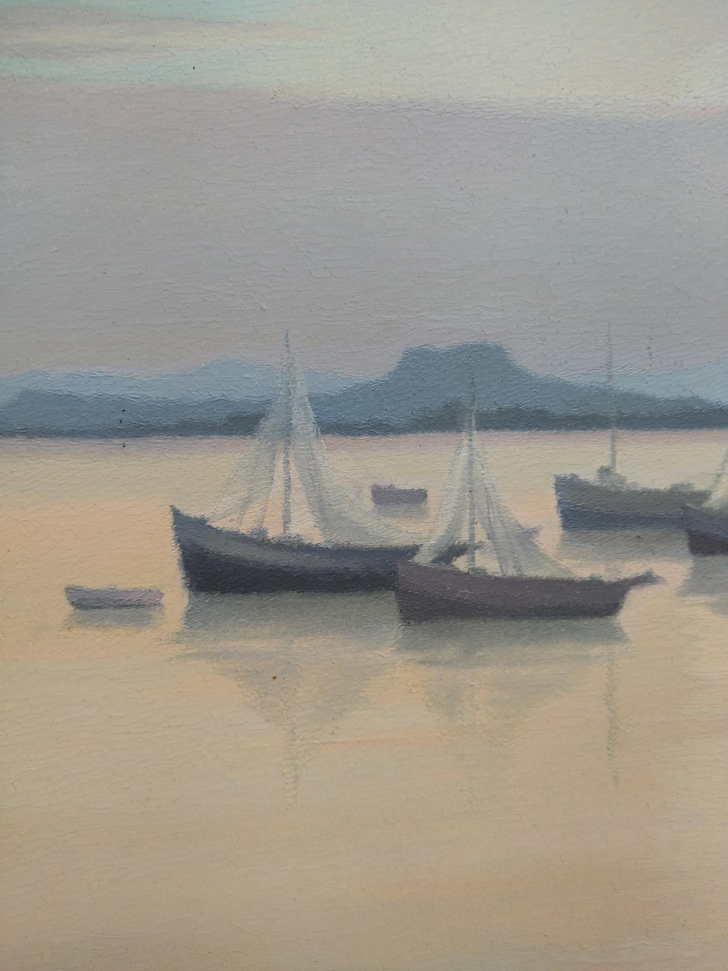 Casademont. 4 Küste original expressionistische Acrylgemälde im Angebot 1