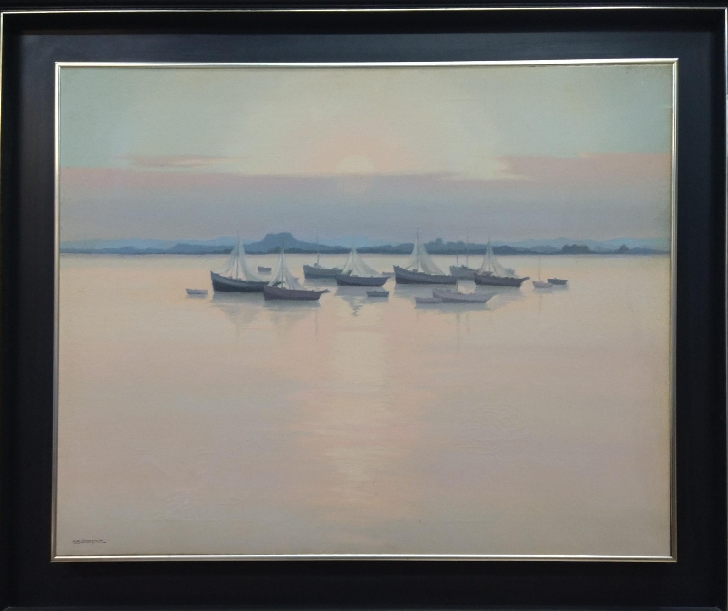 Casademont. 4 coast original expressionist acrylic painting