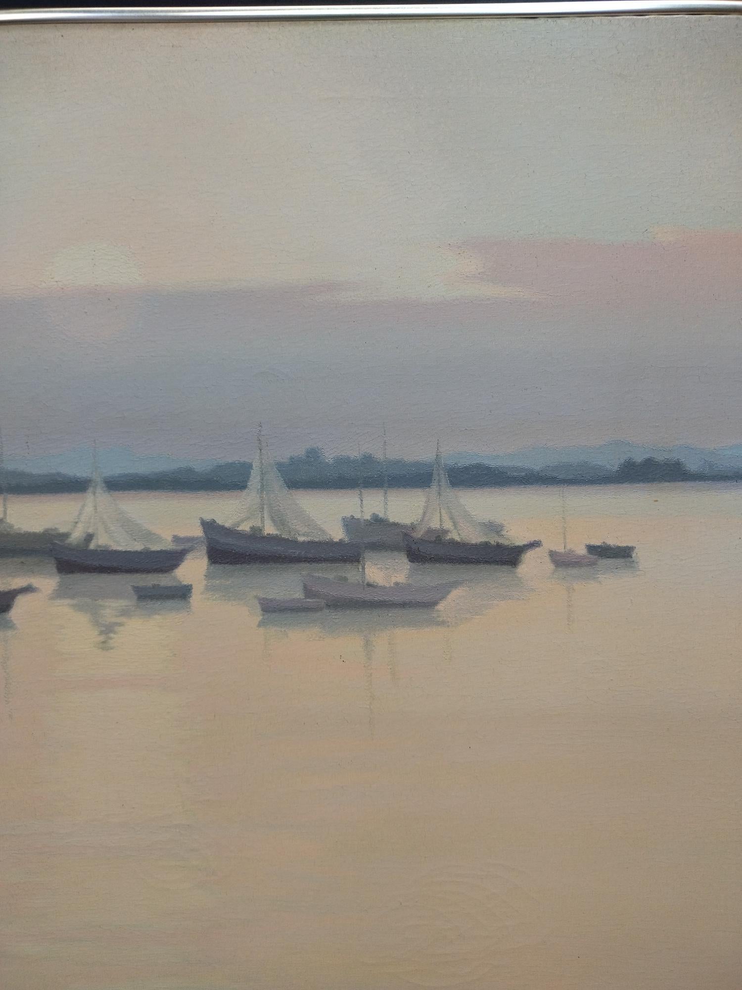Casademont 6 costa   pintura acrílica expresionista original - Landscape Painting Gris de FRANCESC CASADEMONT LE VIEUX