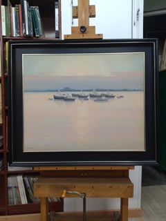 Casademont. 4 coast original expressionist acrylic painting