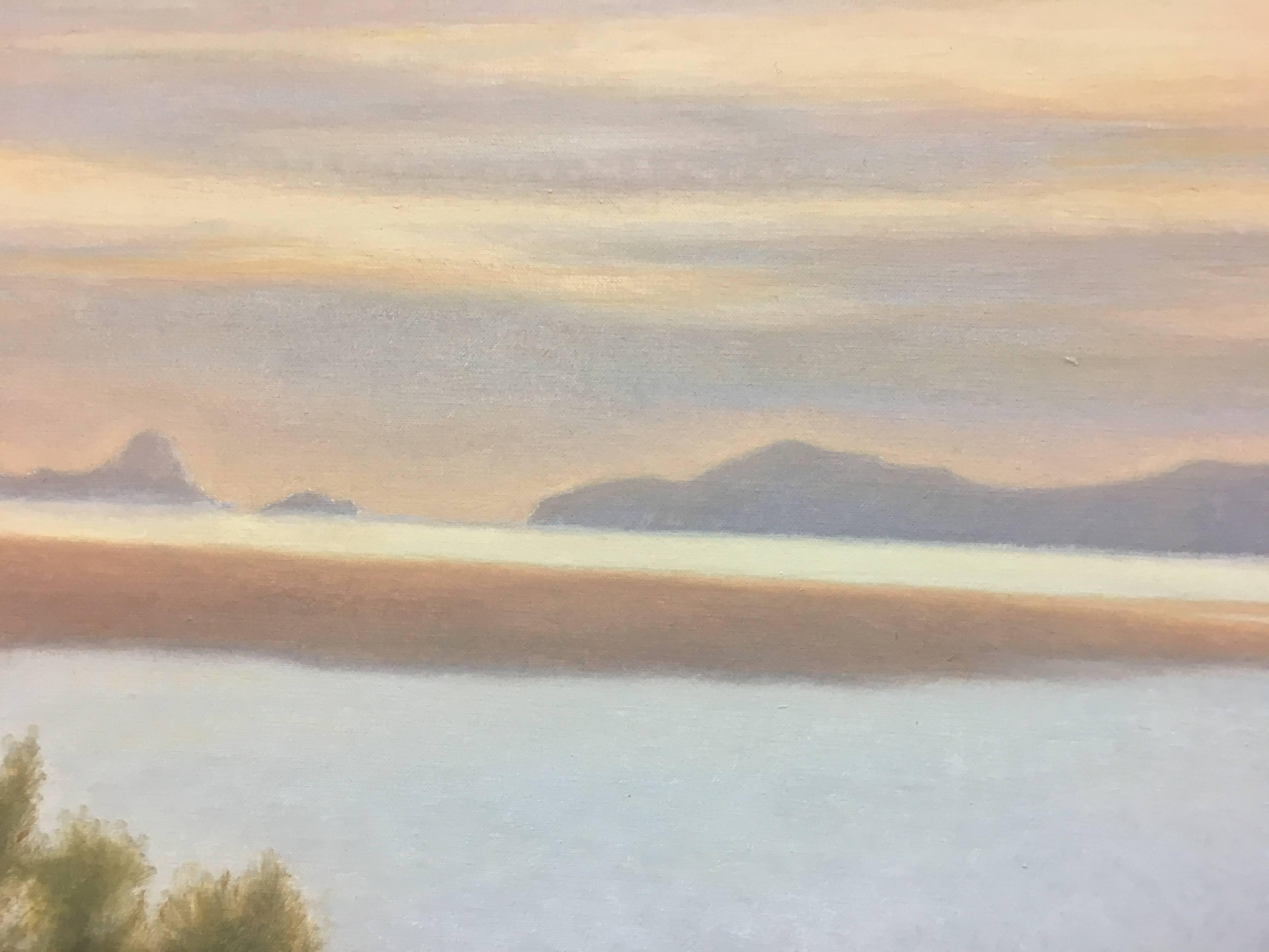 Casademont   Lago pintura acrílica original en venta 1