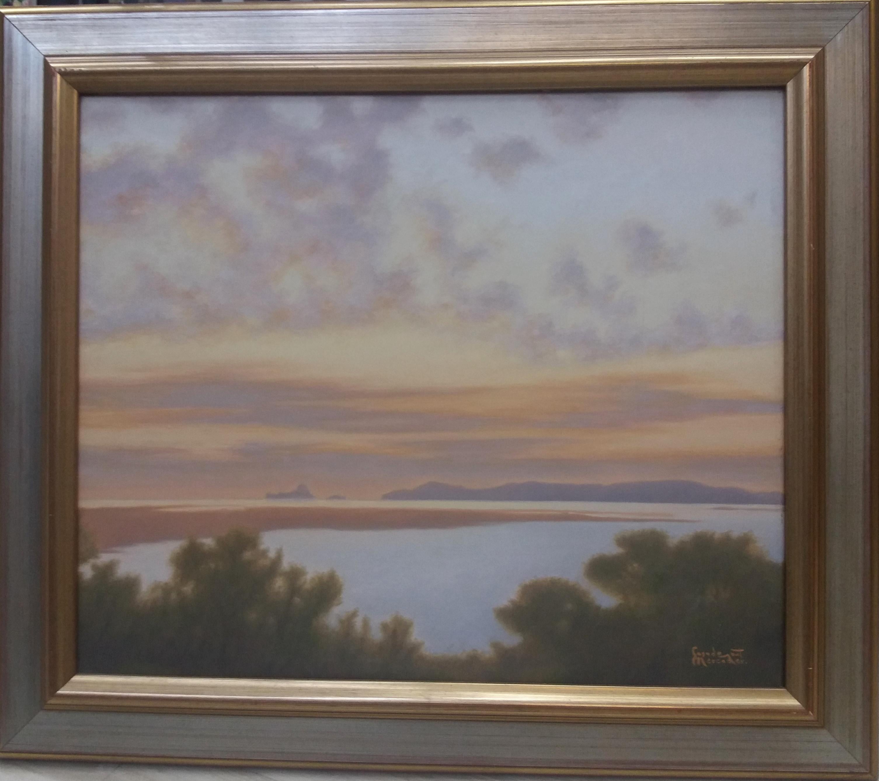 Landscape Painting Francesc Casademont Mercader - Casademont   Lake original acrylic painting