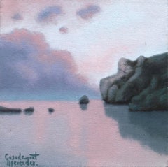 Maiorca paesaggio marino olio su tela pittura Spagna