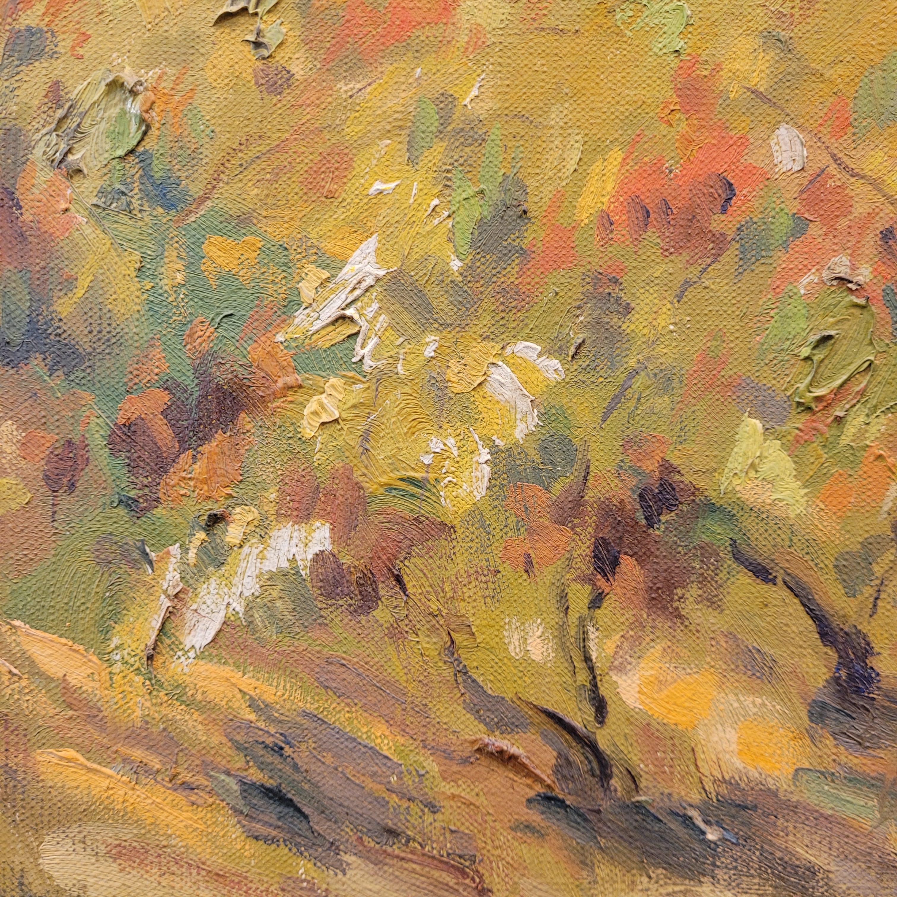 Katalanische Schule Öl auf Leinwand September Francesc d'Assis Planas Spanien im Angebot 5