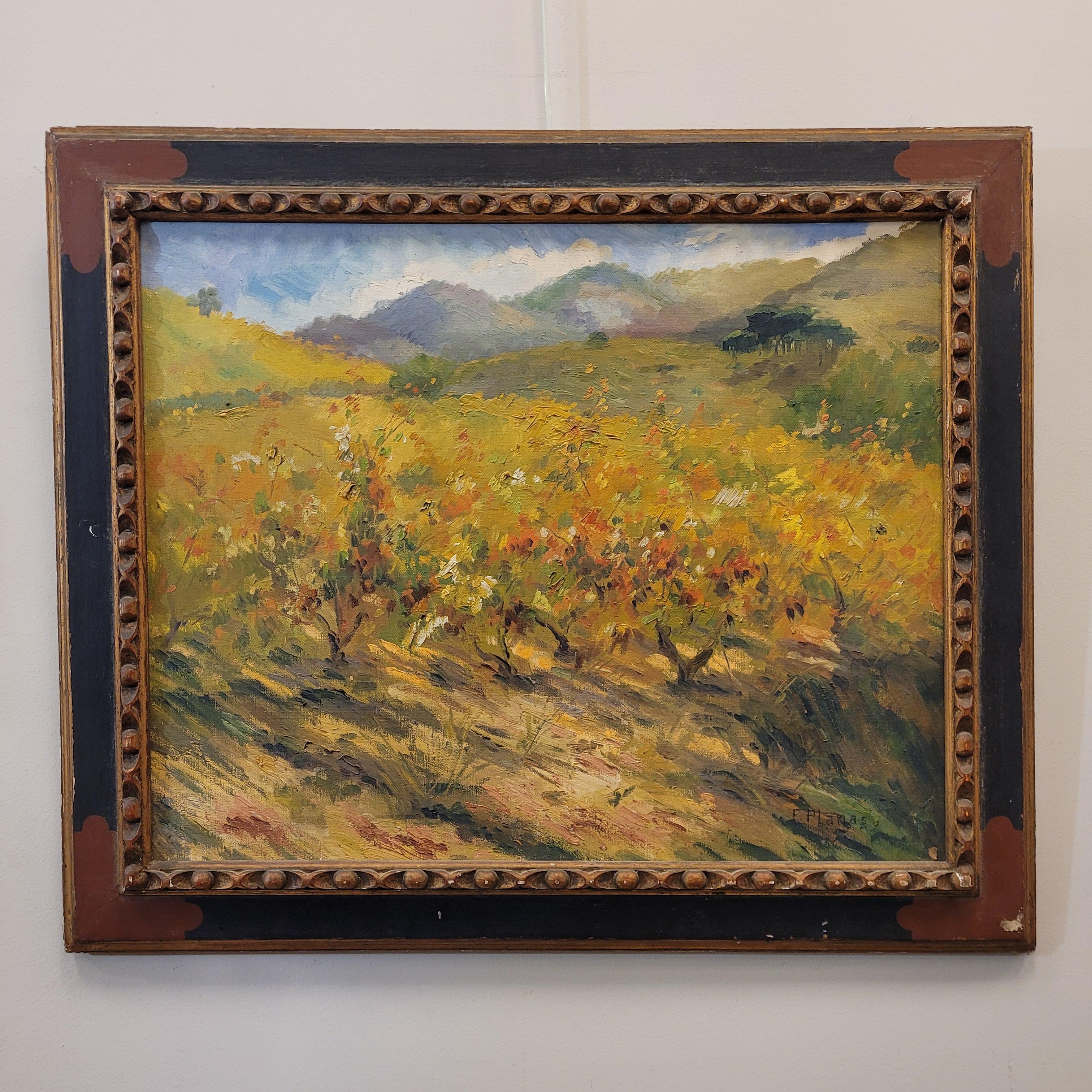 Katalanische Schule Öl auf Leinwand September Francesc d'Assis Planas Spanien im Angebot 12