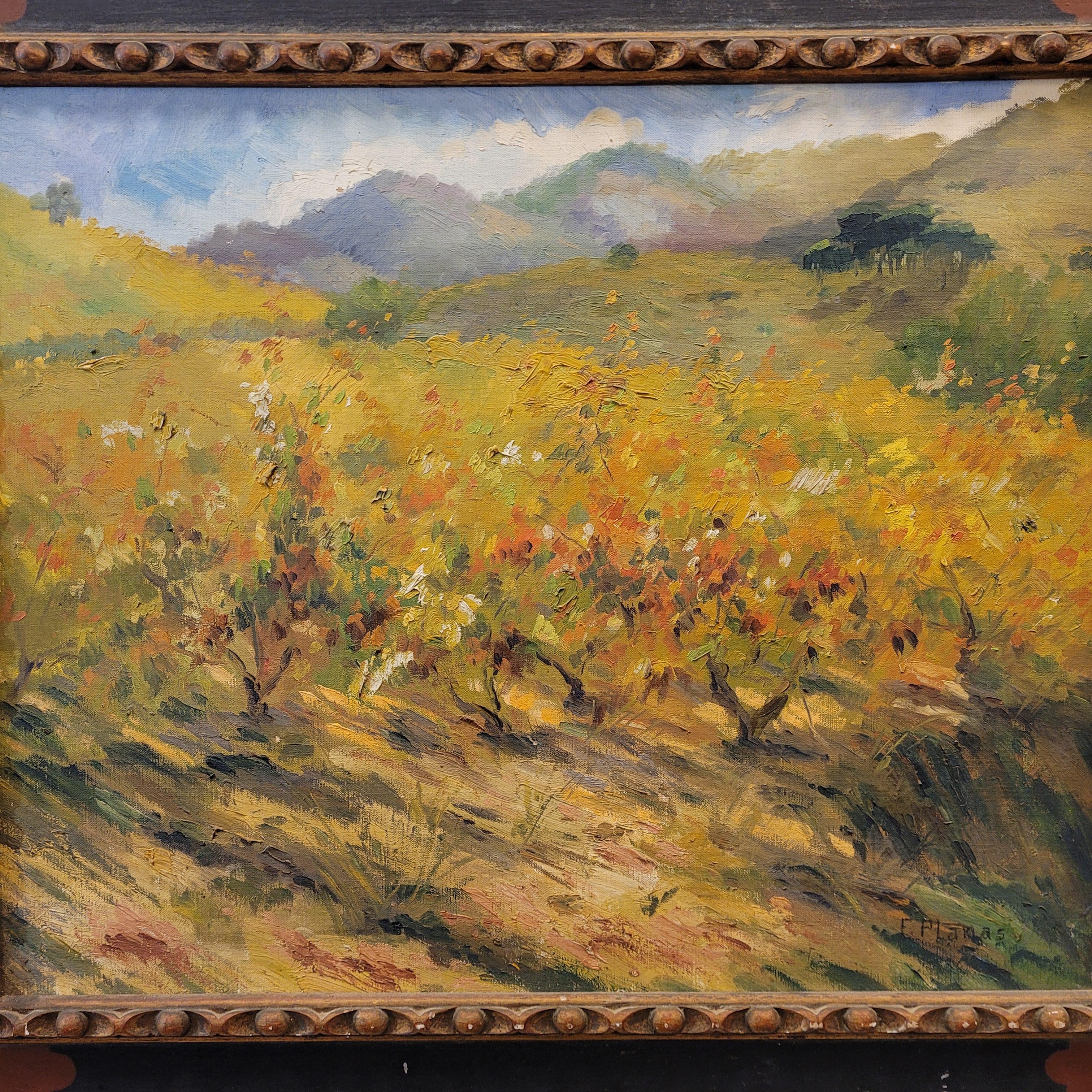 Katalanische Schule Öl auf Leinwand September Francesc d'Assis Planas Spanien (Post-Impressionismus), Painting, von Francesc d´Assis Planas Doria 