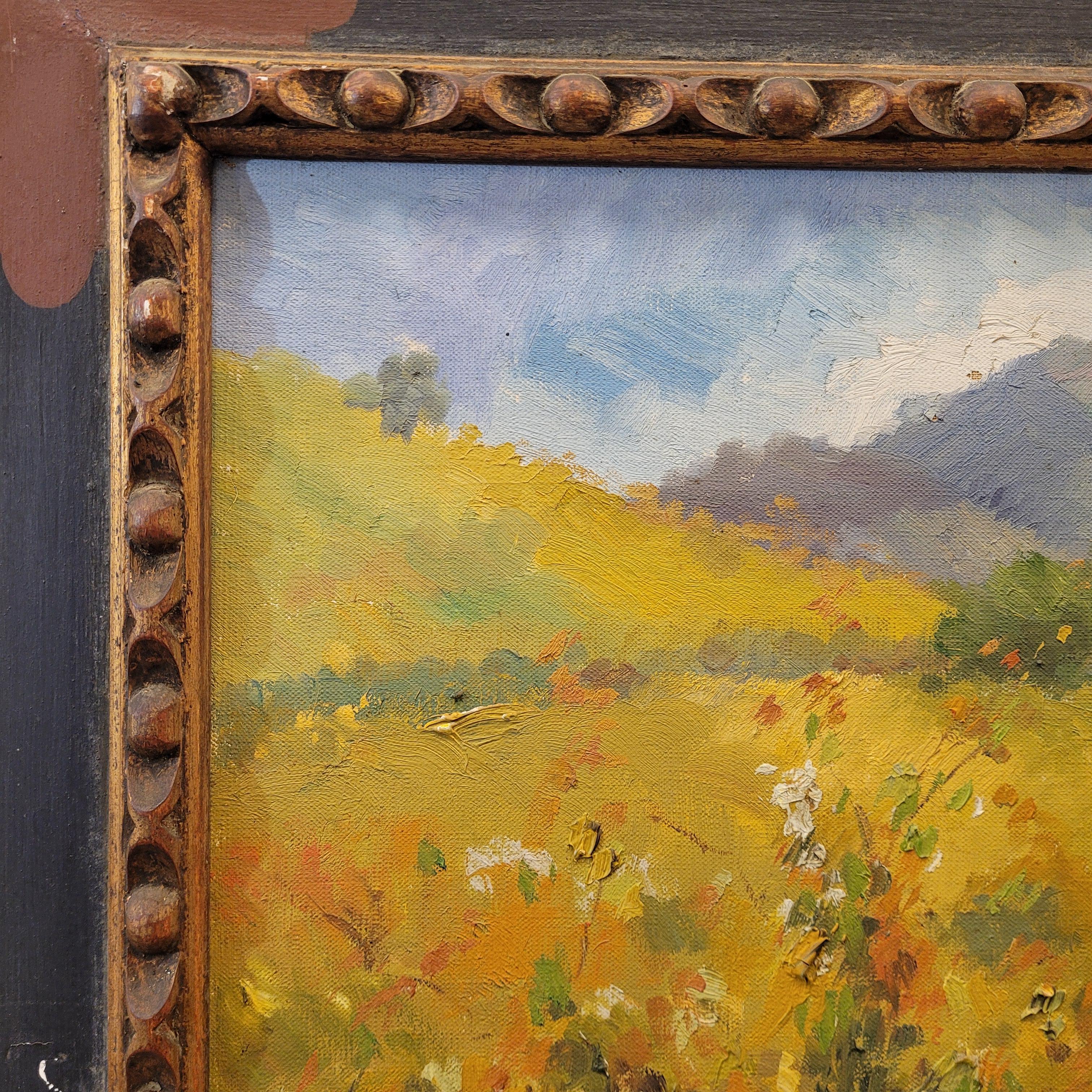 Katalanische Schule Öl auf Leinwand September Francesc d'Assis Planas Spanien im Angebot 3