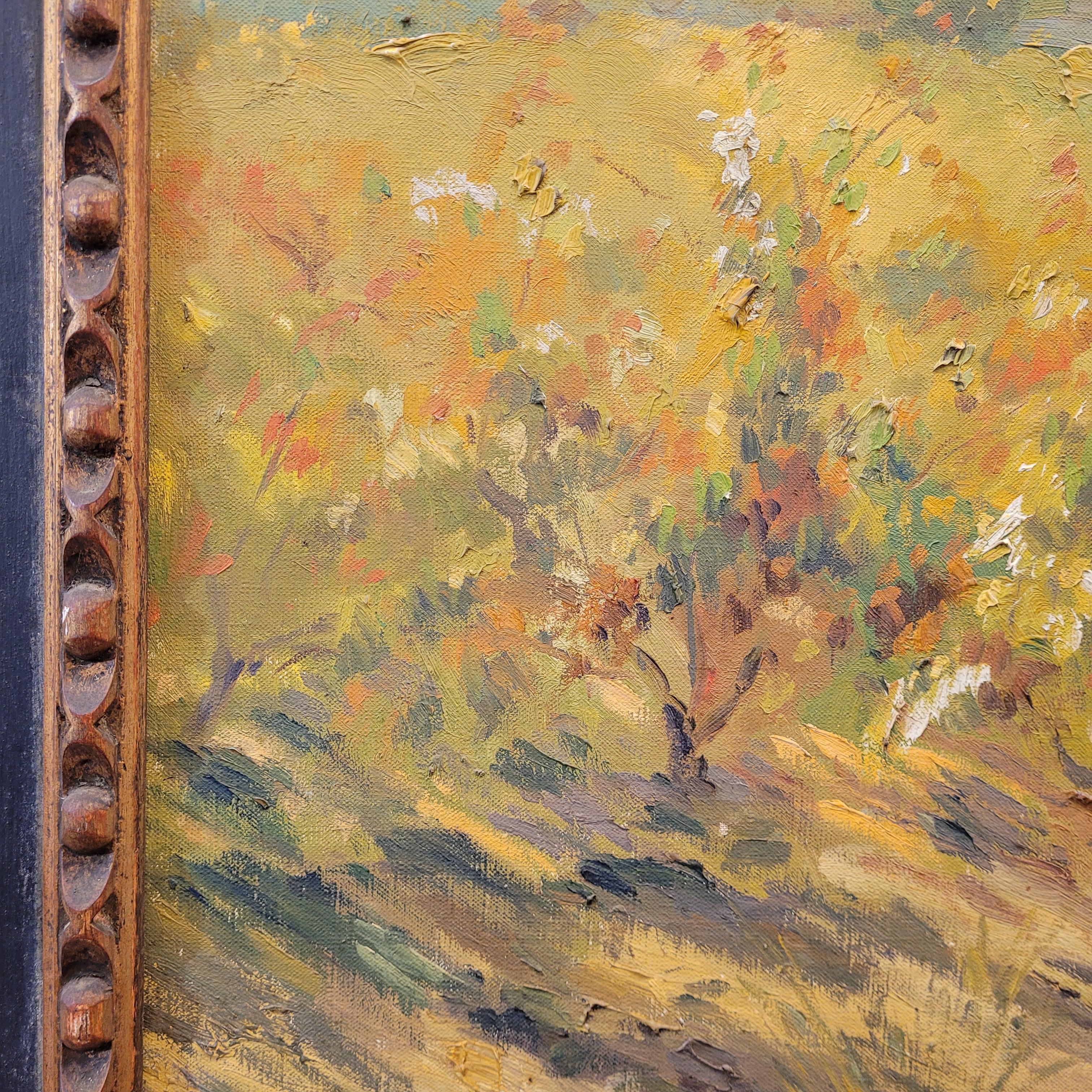 Katalanische Schule Öl auf Leinwand September Francesc d'Assis Planas Spanien im Angebot 4