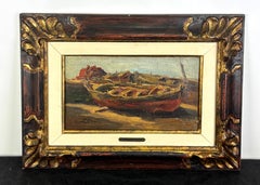 Óleo sobre tela - Barcas varadas