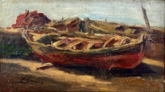 Óleo sobre tela - Barcas varadas
