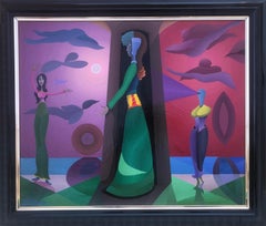 Peinture à l'huile sur toile - Scène surréaliste