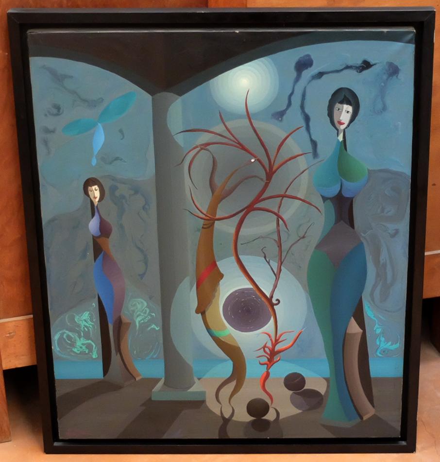 Francesc Gironés (1904 - 1997) - Óleo sobre lienzo - Surrealismo For Sale 1