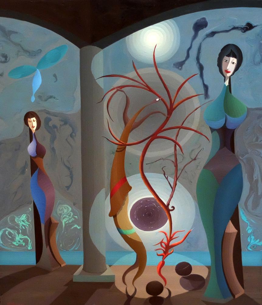Francesc Gironés (1904 - 1997) - Óleo sobre lienzo - Surrealismo