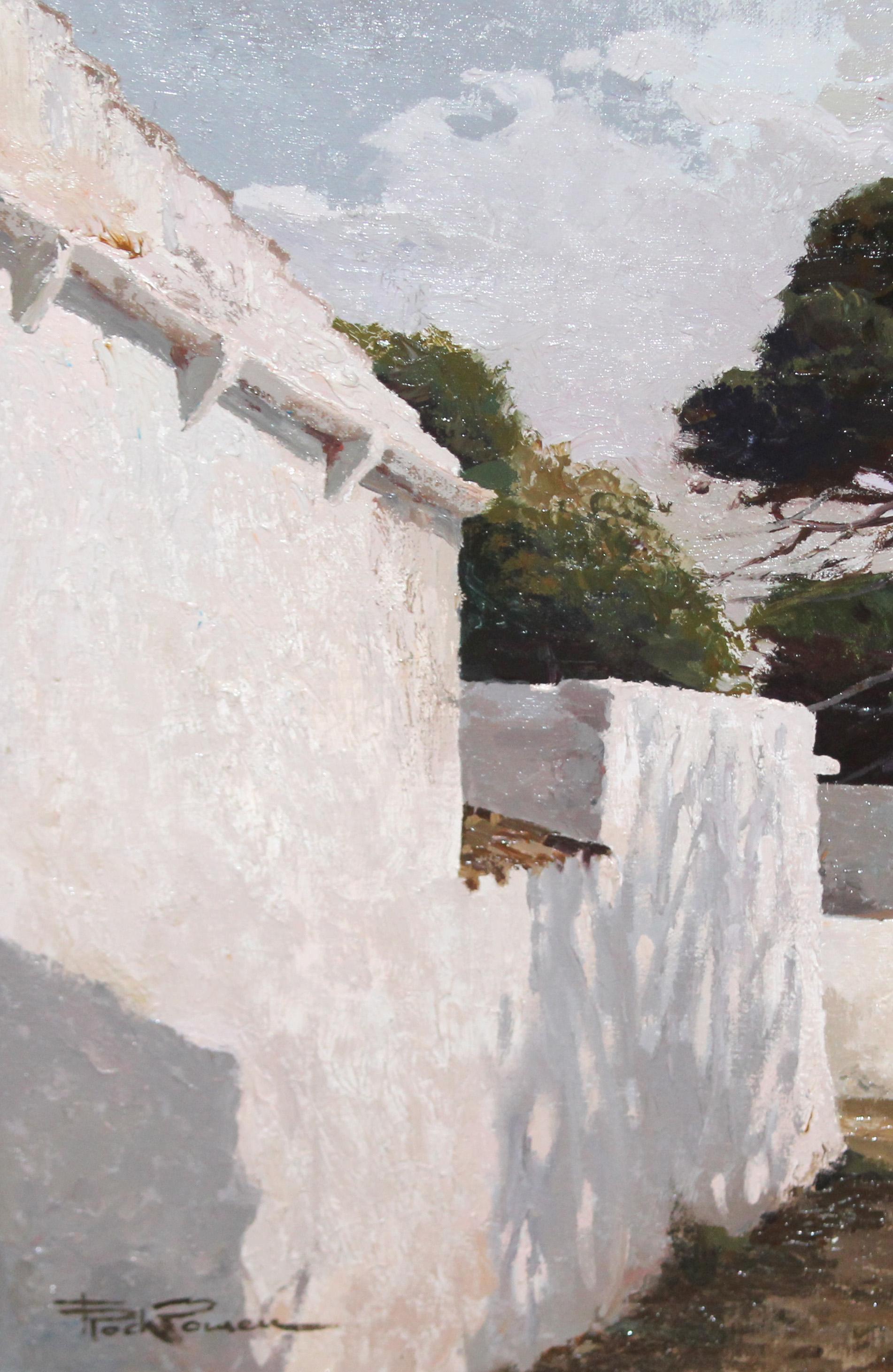 Óleo sobre tela - Camí Des Pi (Menorca) - Año 1988 - Black Landscape Painting by Francesc Poch Romeu