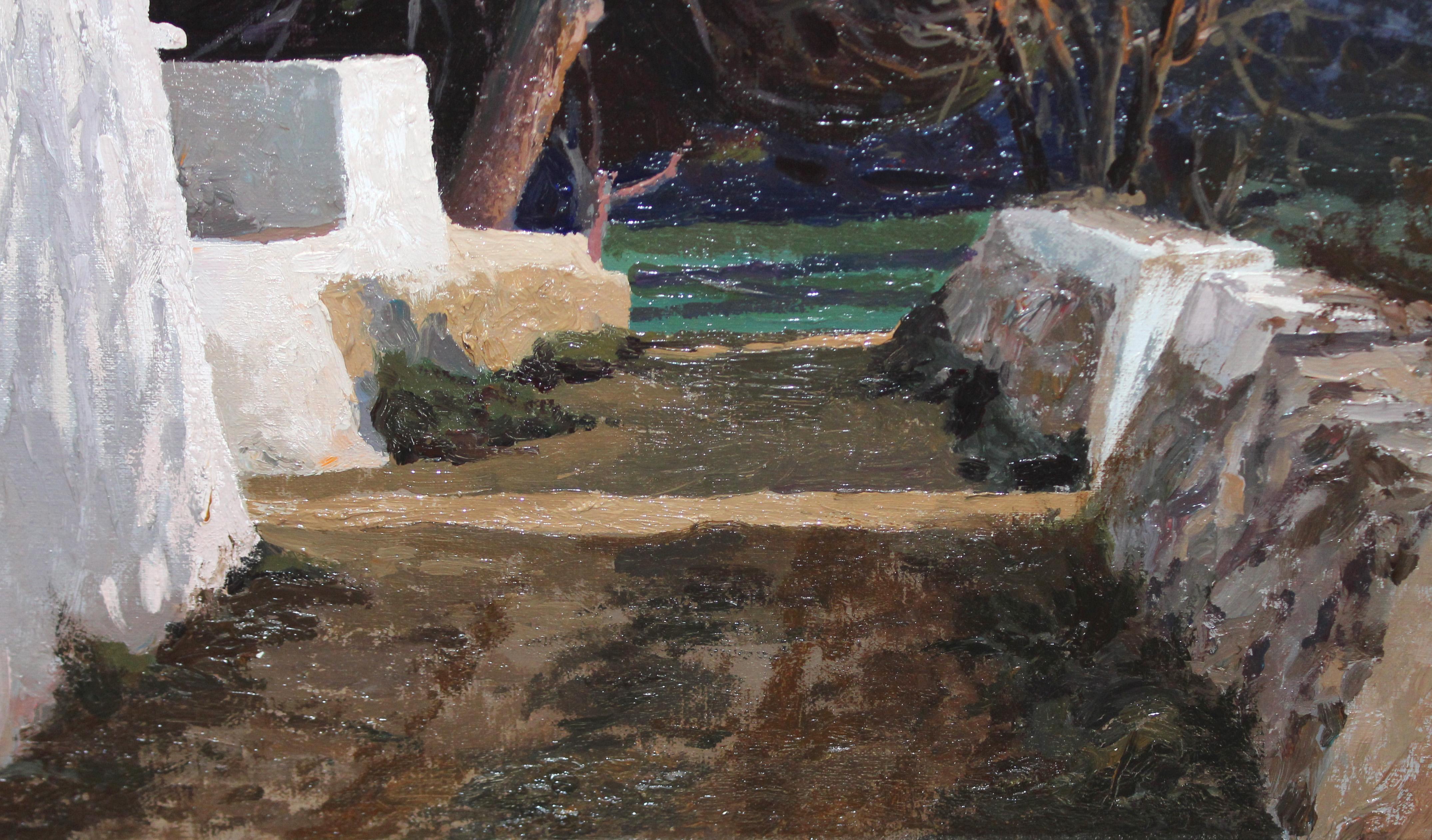 La obra va firmada por el autor en la parte inferior

Enla parte trasera, va nuevamente firmada, fechada del año 1988 y titulada

El estado de la obra es bueno

La obra se presenta enmarcada

Medidas obra: 46 x 55 cm.

Medidas marco: 71 x 80
