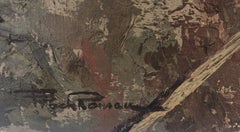 Boats on the beach Menorca Spain oil on canvas painting