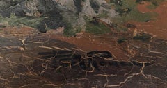 Olive field Mallorca Spain oil on canvas painting