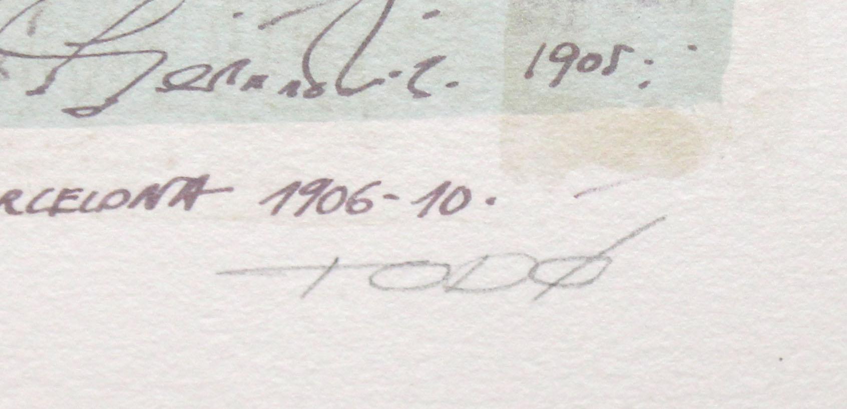 Litografia sobre papel - Paisaje Gaudiniano - Tiraje: 13/250 - Print Impresionista de Francesc Todó i Garcia