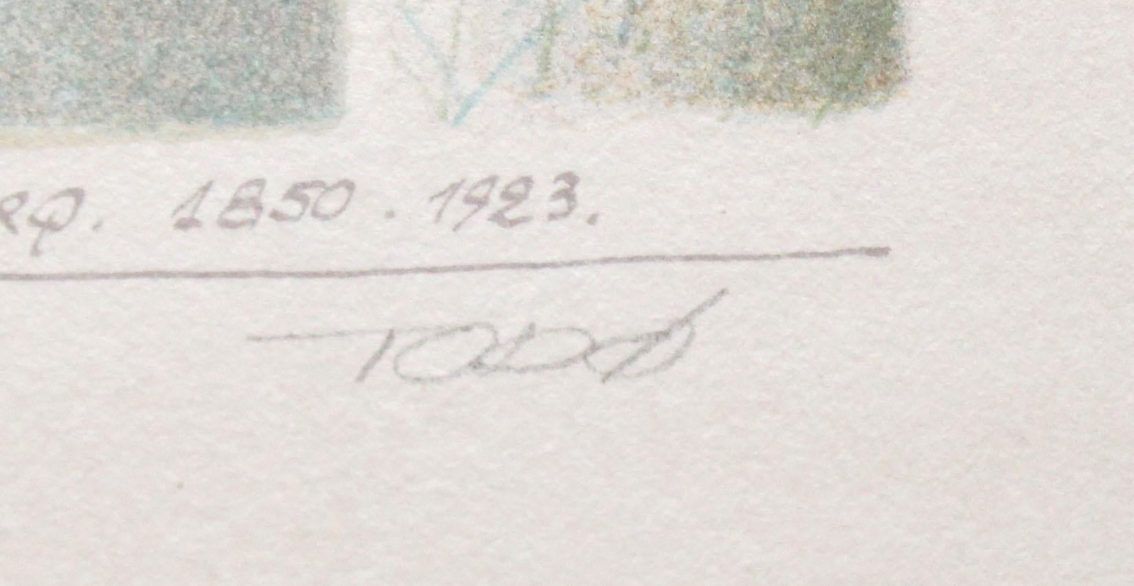 Litografia sobre papel - Reflejos modernistas - Tiraje: 13/250 - Print Impresionista de Francesc Todó i Garcia