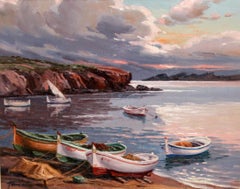Vista de Cadaqués (Girona) - Óleo sobre panel - Firmado y enmarcado