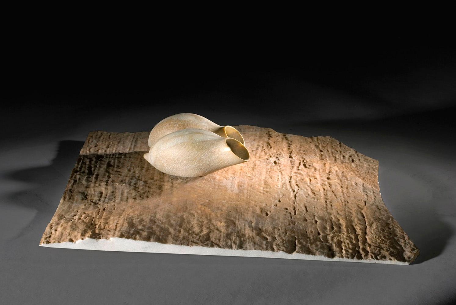 Box of Life by Francesca Bernardini - abstract sculpture, marble, neutral tones For Sale 3