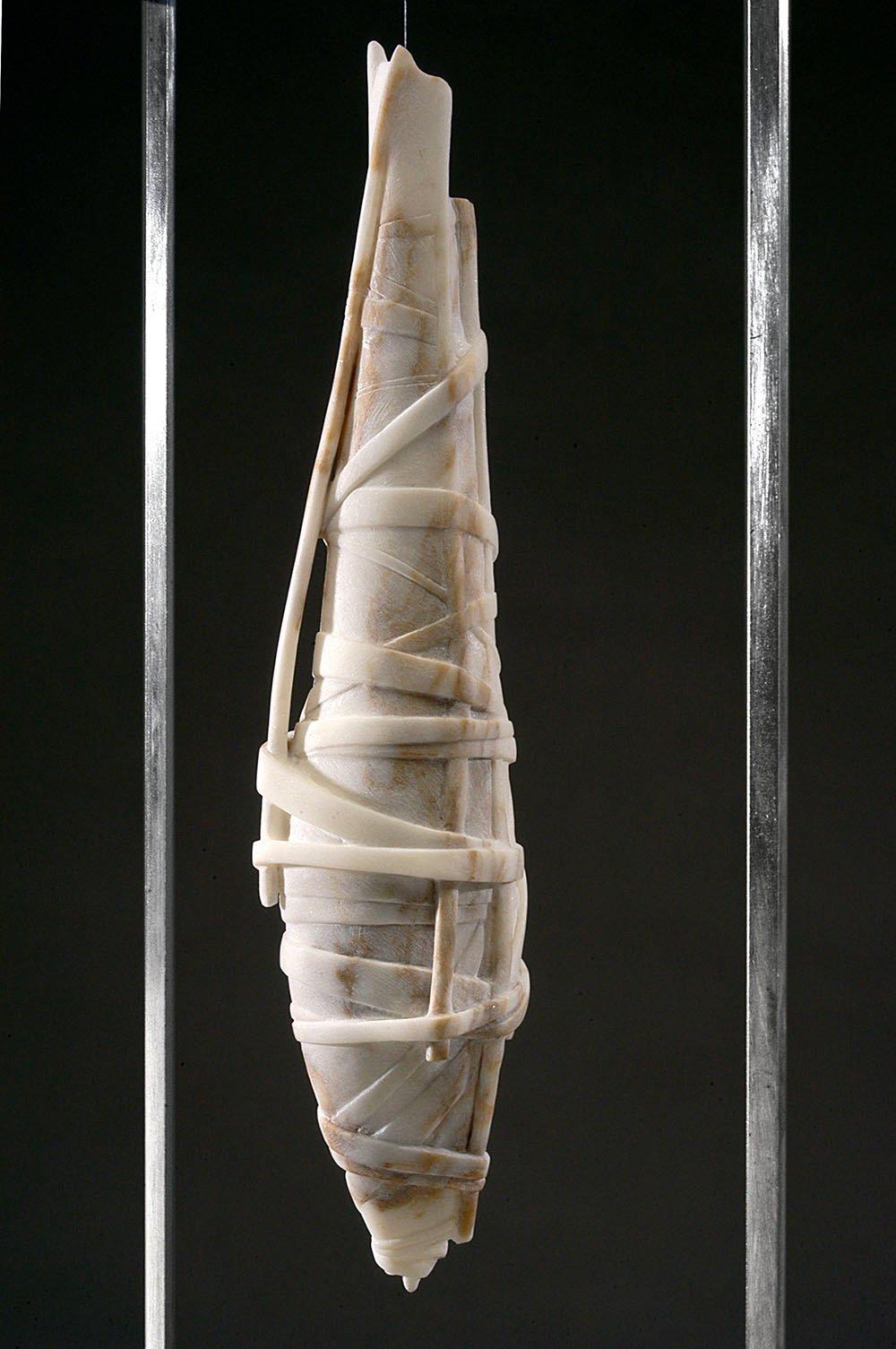 Costruzione di Francesca Bernardini - Scultura astratta, marmo e acciaio, form A in vendita 3