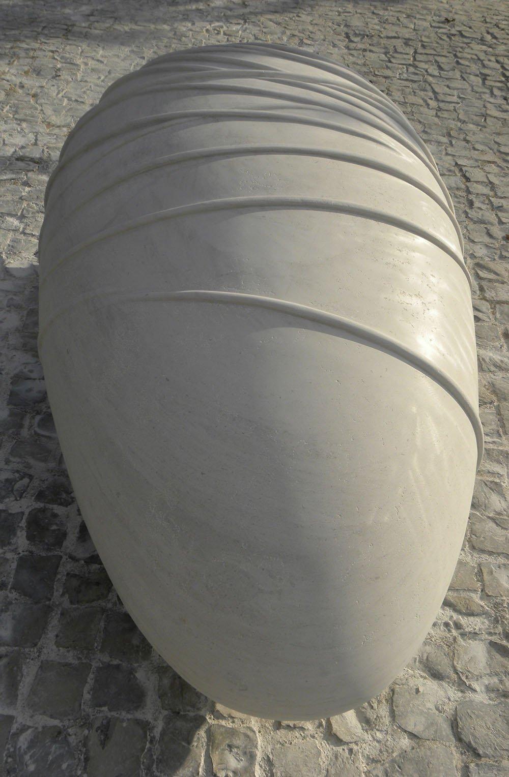 Evolution by Francesca Bernardini - Abstract sculpture, white Carrara marble For Sale 4