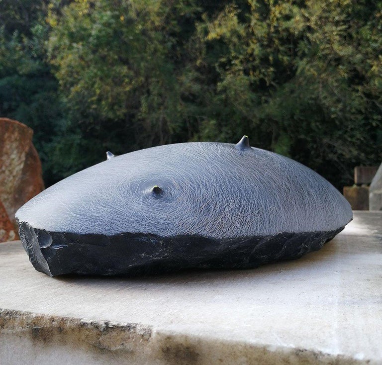 Belgium black marble and glaze sculpture. 
The sculptures in the From the abyss series are born of the artist's visual and sensory memories, in particular those of her childhood spent in Sardinia until she was ten. On the Italian island, she
