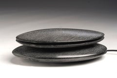 Light Element di Francesca Bernardini - Scultura astratta, marmo nero e LED