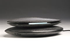 Light Element by Francesca Bernardini - Abstract sculpture, black marble and LED