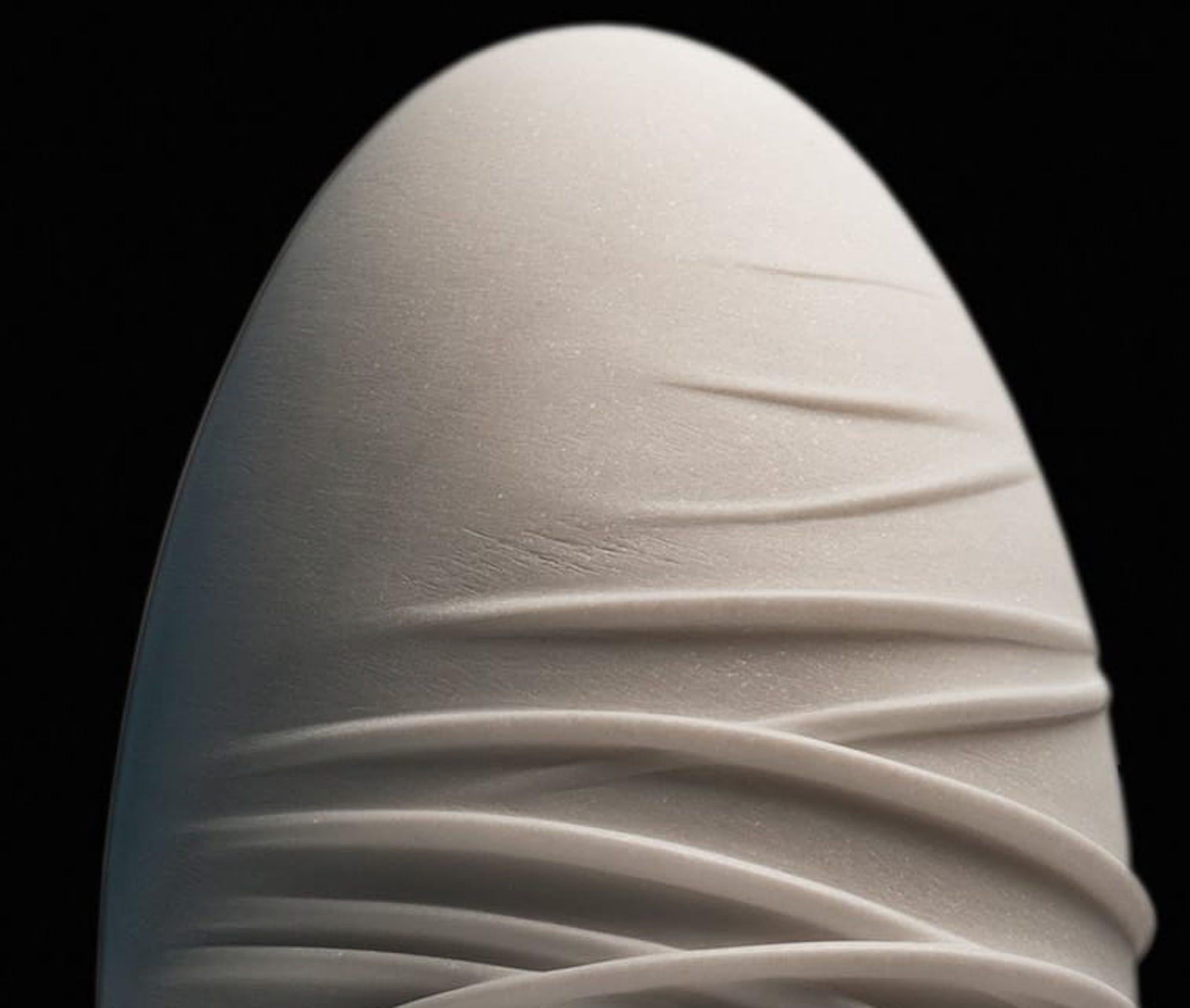Nasaghi by Francesca Bernardini - Abstract sculpture, Carrara marble, smooth For Sale 3