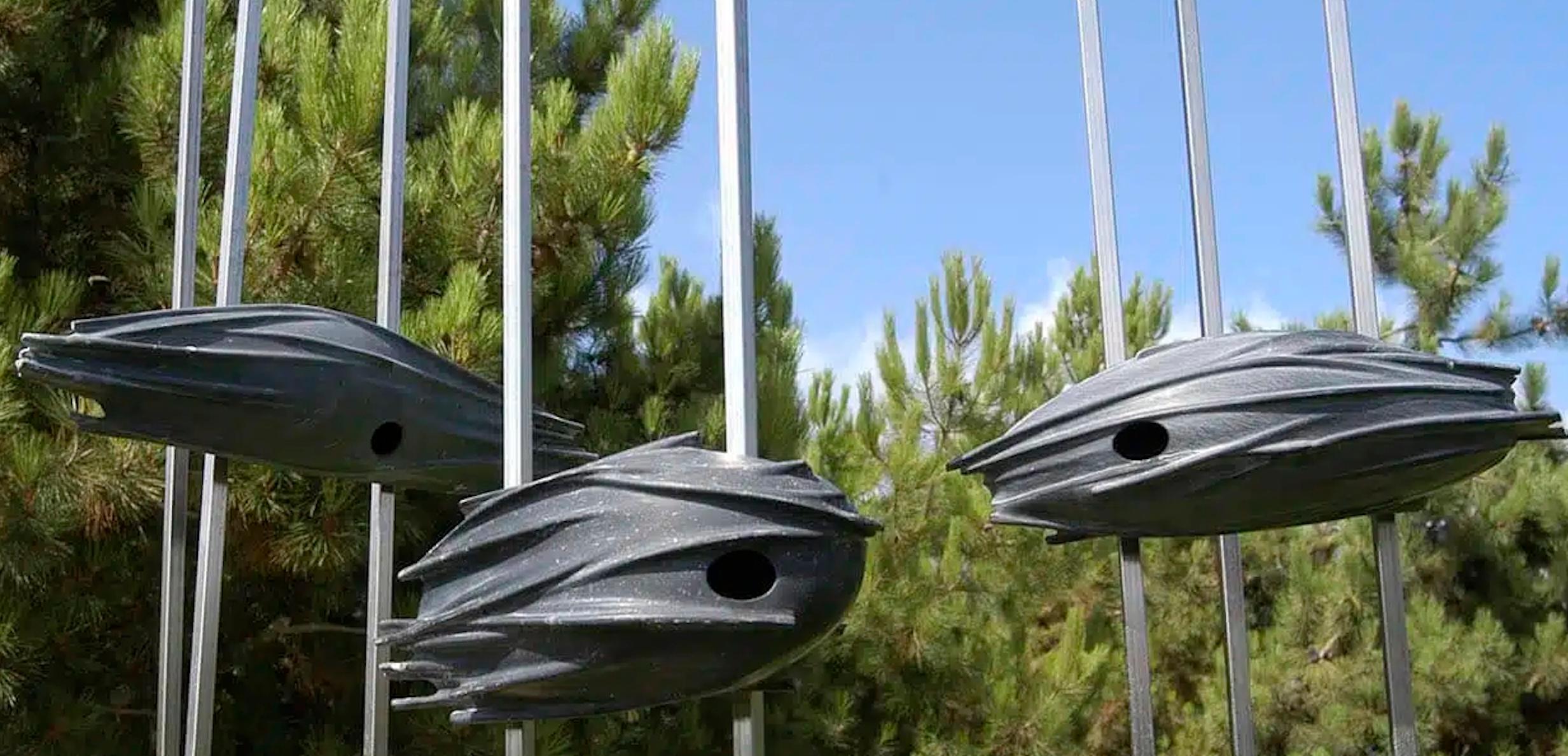 Rifugi di Francesca Bernardini - Grande scultura in marmo, astratta, nera, form A in vendita 5