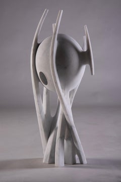 Coffre-fort de Francesca Bernardini, sculpture abstraite, marbre blanc de Carrare