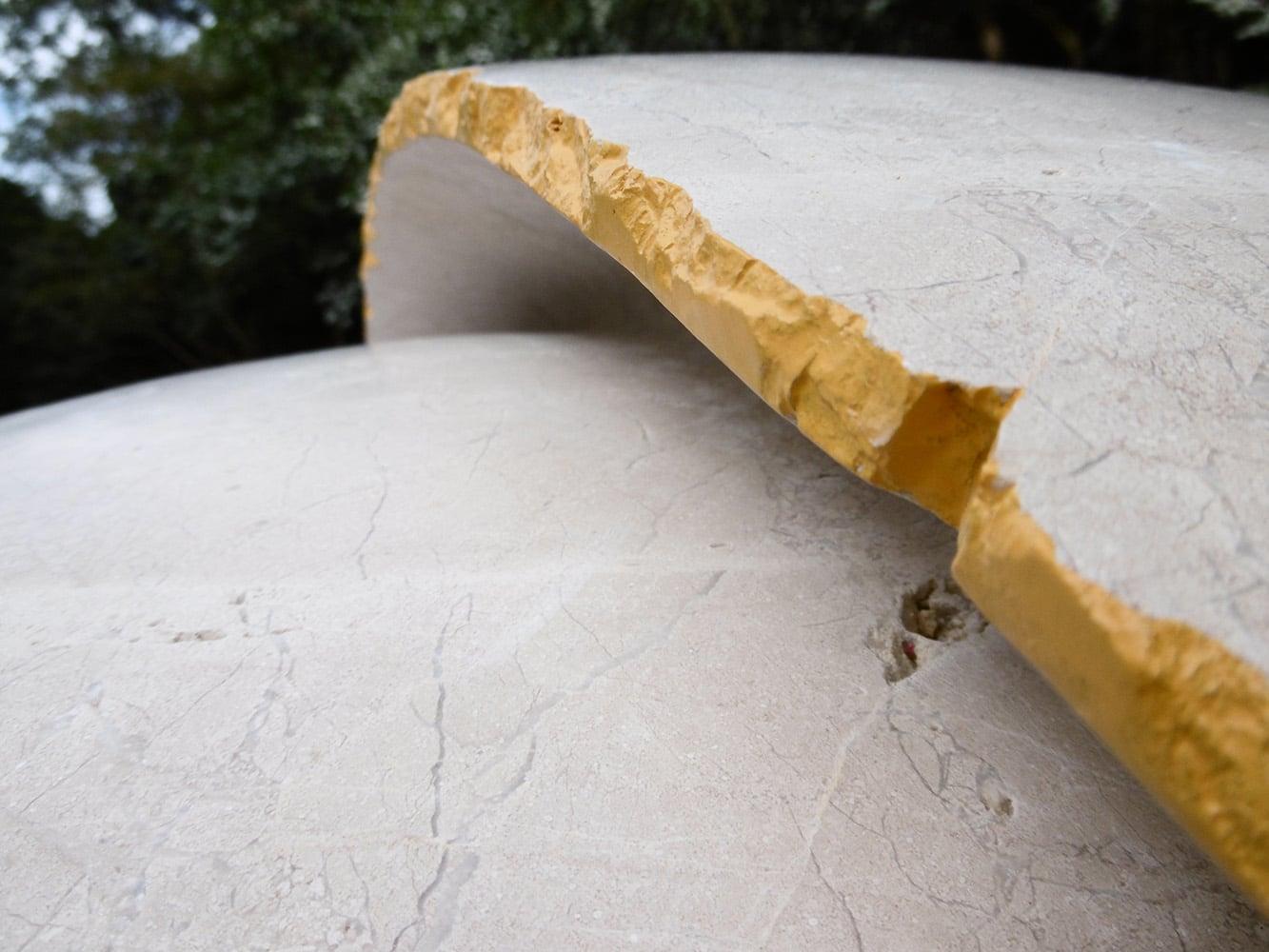 Start of Evolution by F. Bernardini - large marble sculpture, egg-shaped - Contemporary Sculpture by Francesca Bernardini