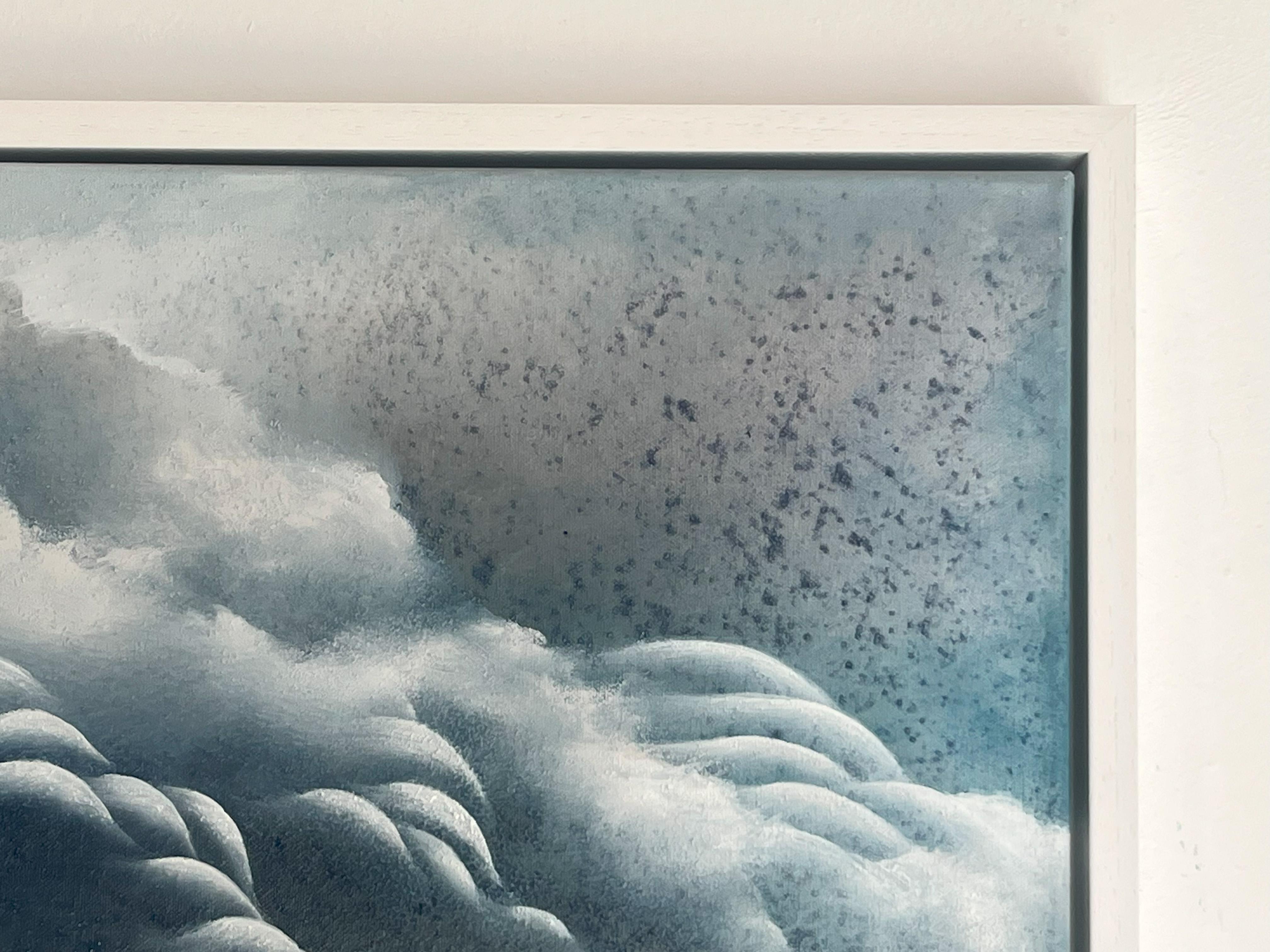 Ecos de la brisa - Abstract Painting Gris de Francesca Borgo