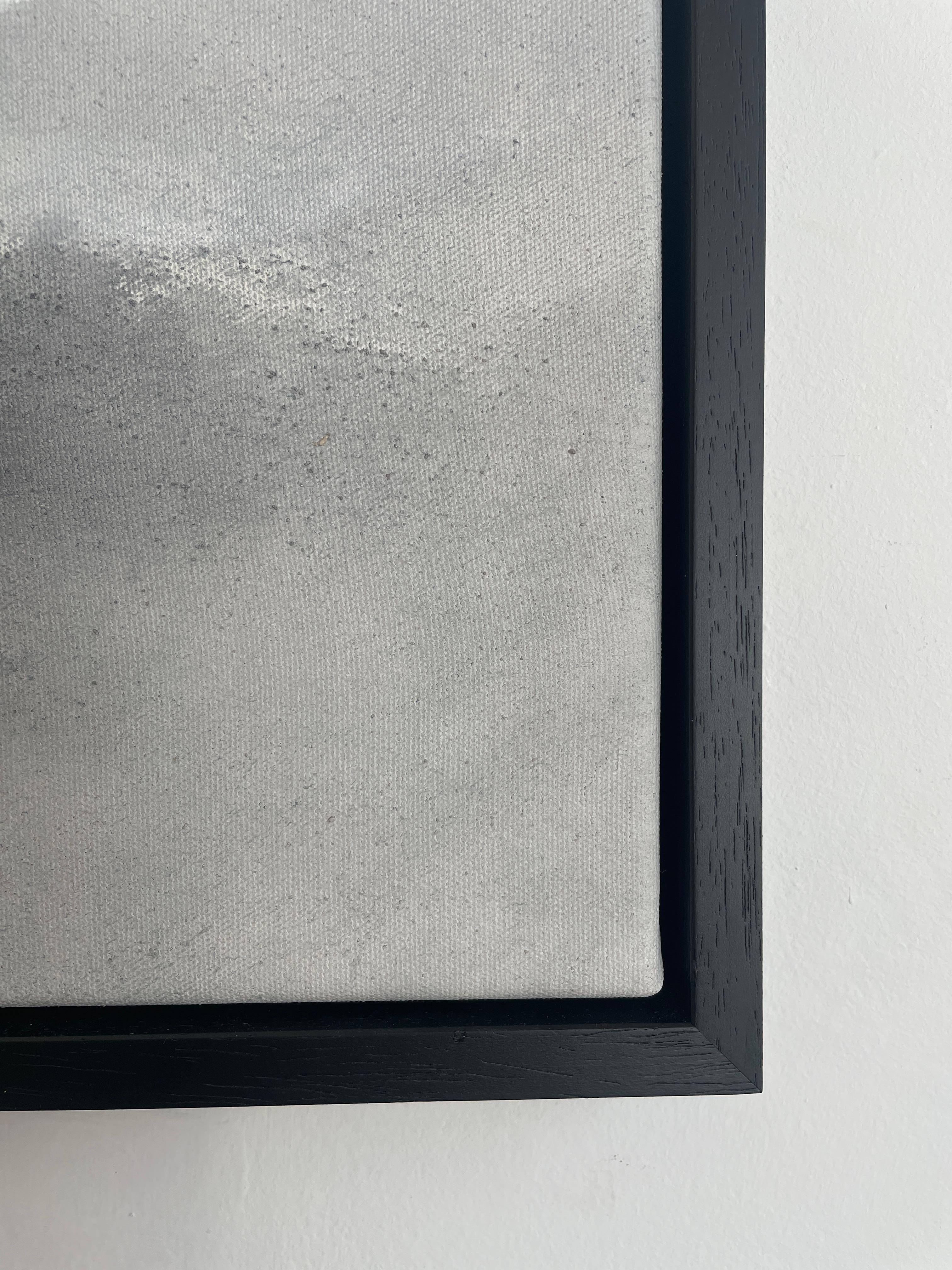 Allungarsi sul mondo - Landscape Painting Grigio di Francesca Borgo