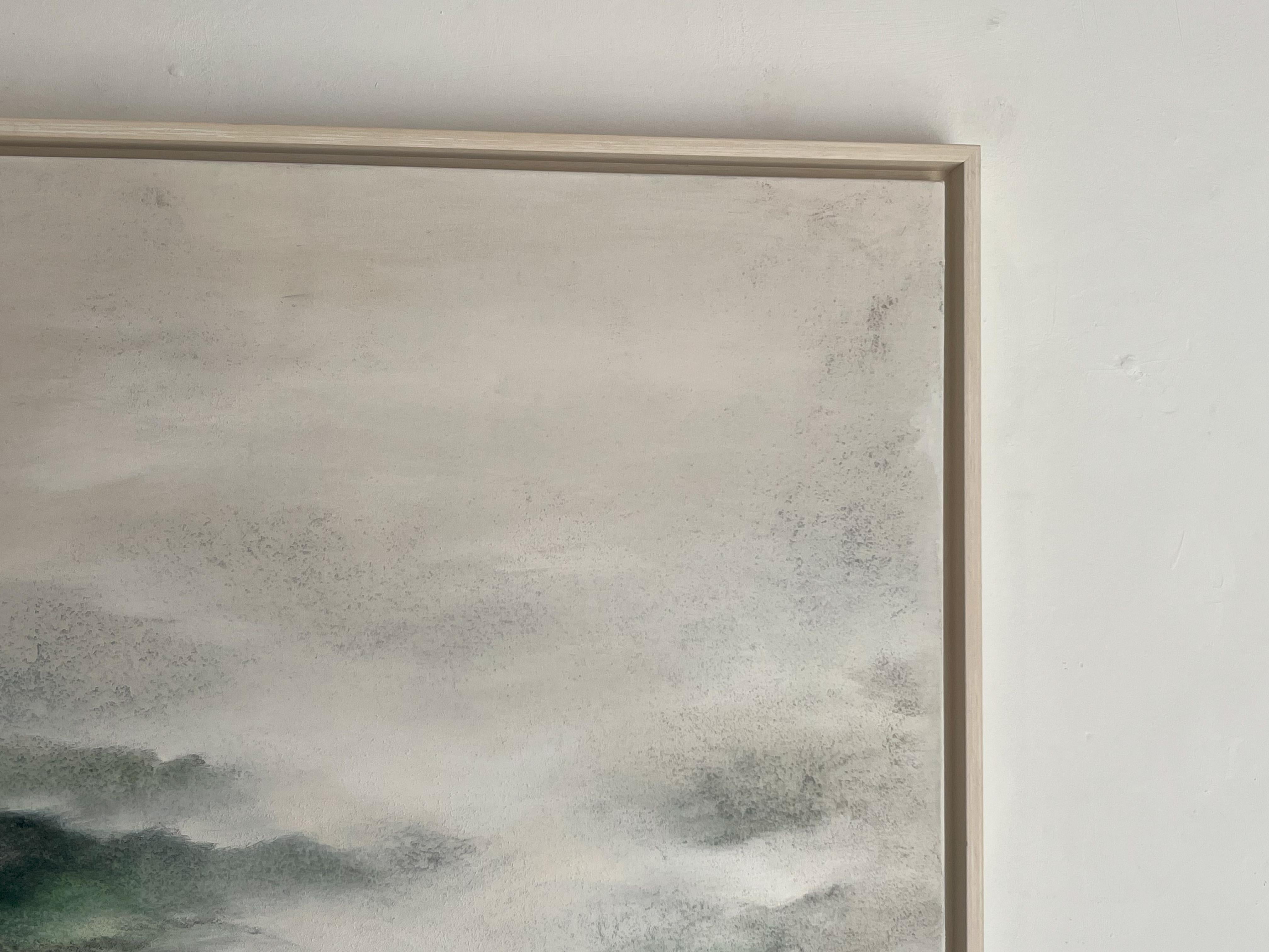 Take on the Sublime - Gray Landscape Painting by Francesca Borgo