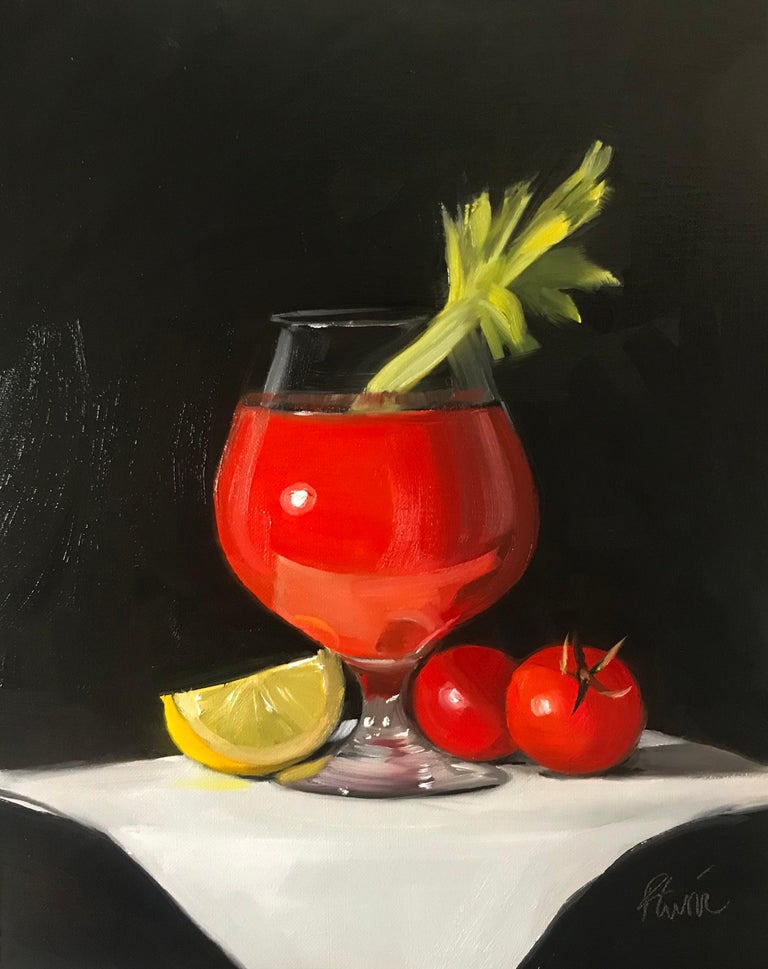 Francesca Currie Bloody Mary original cocktail figurative realism art modern impression