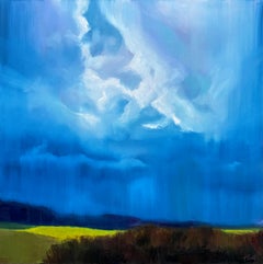 Echoes of a Storm, Contemporary Oil on Canvas, Signed, 100x100 cm