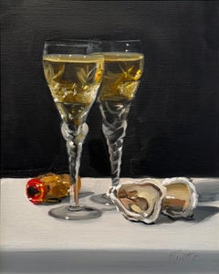For Two Oil on Canvas Painting, Contemporary, Signed, 21st Century