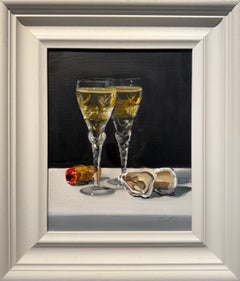 For Two Oil on Canvas Painting, Contemporary, Signed, 21st Century