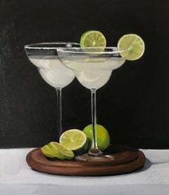 Margaritas - original still cocktail figurative realism modern impression paint