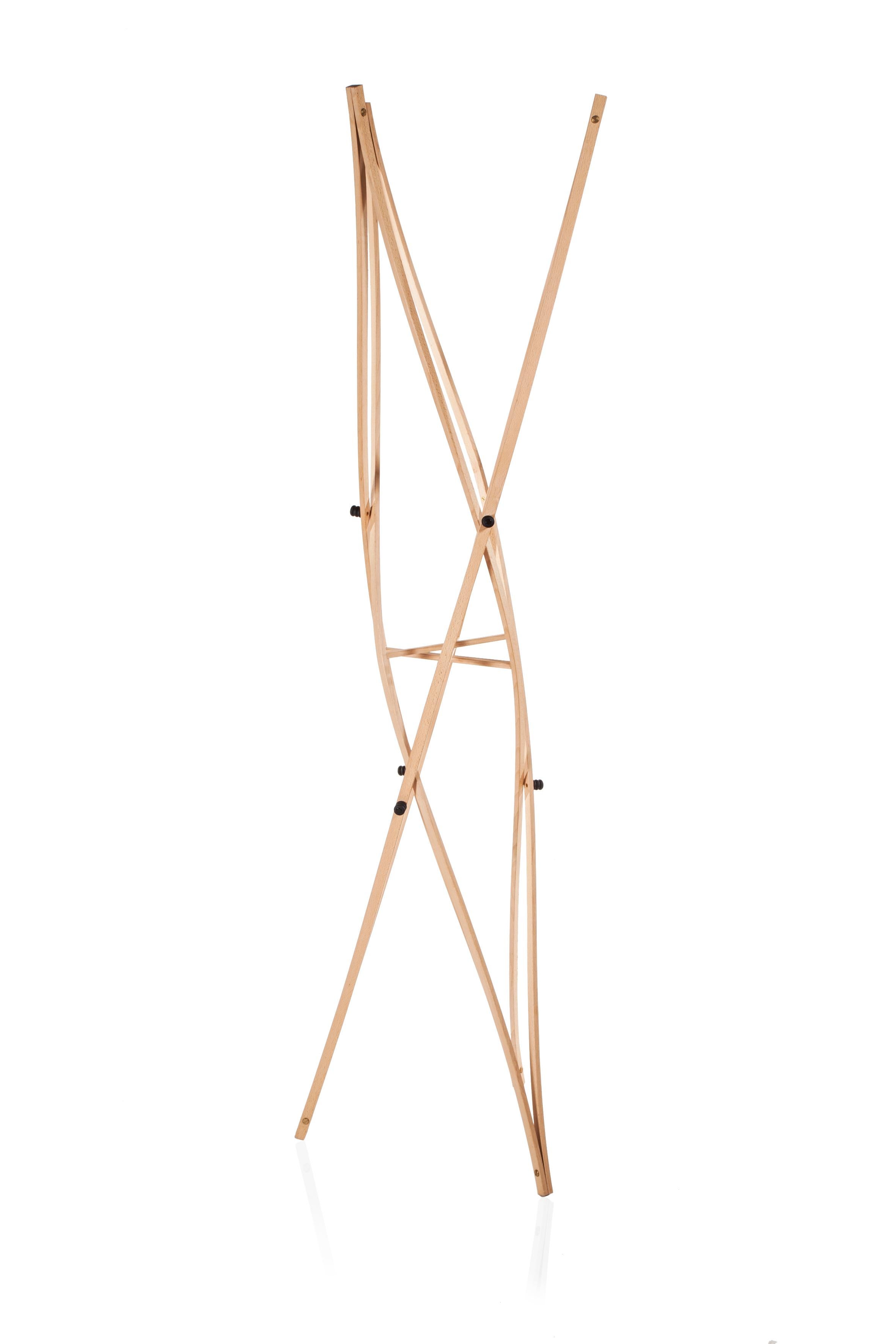 Francesca is a Freestanding Wooden Coat Rack, Characterized by Tension and Light (Italienisch) im Angebot