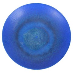 Plat en céramique Francesca Mascitti-Lindh, turquoise, bleu et vert, Arabia 1970