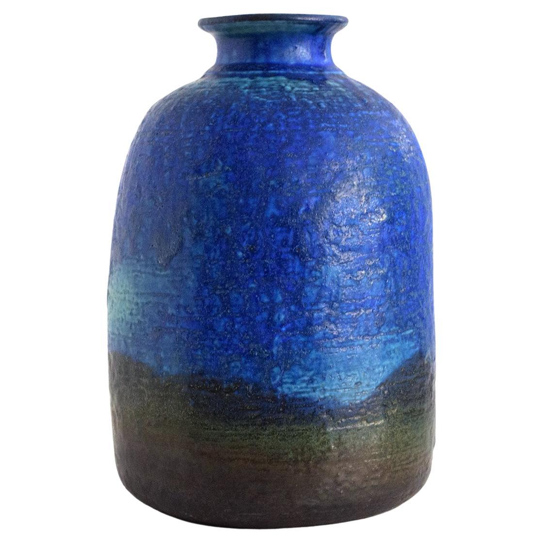 Francesca Mascitti-Lindh Hand Thrown Stoneware Vase Scandinavian Modern, Arabia  For Sale