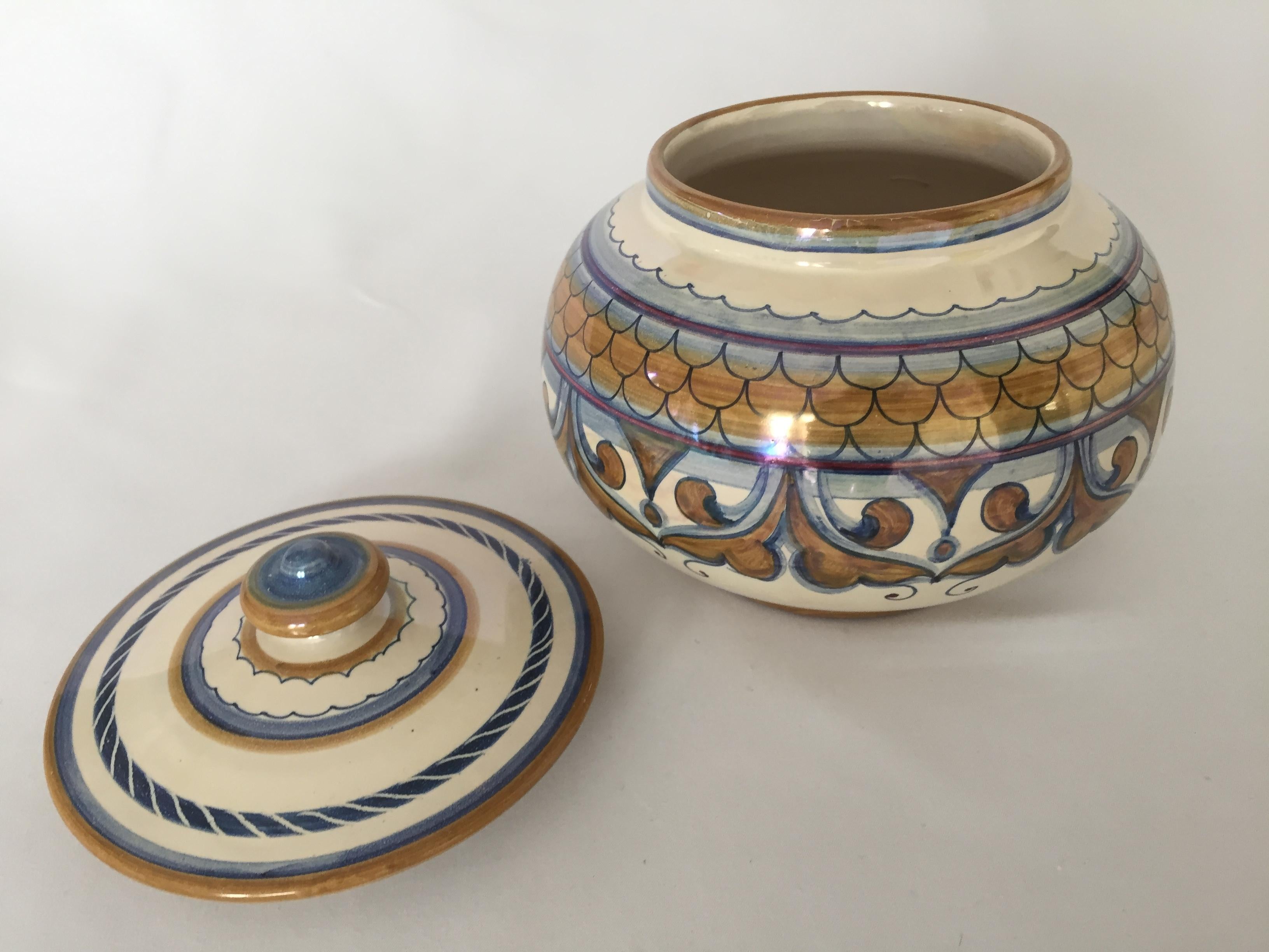 Francesca Niccacci Italian Majolica Ceramic Jar 1