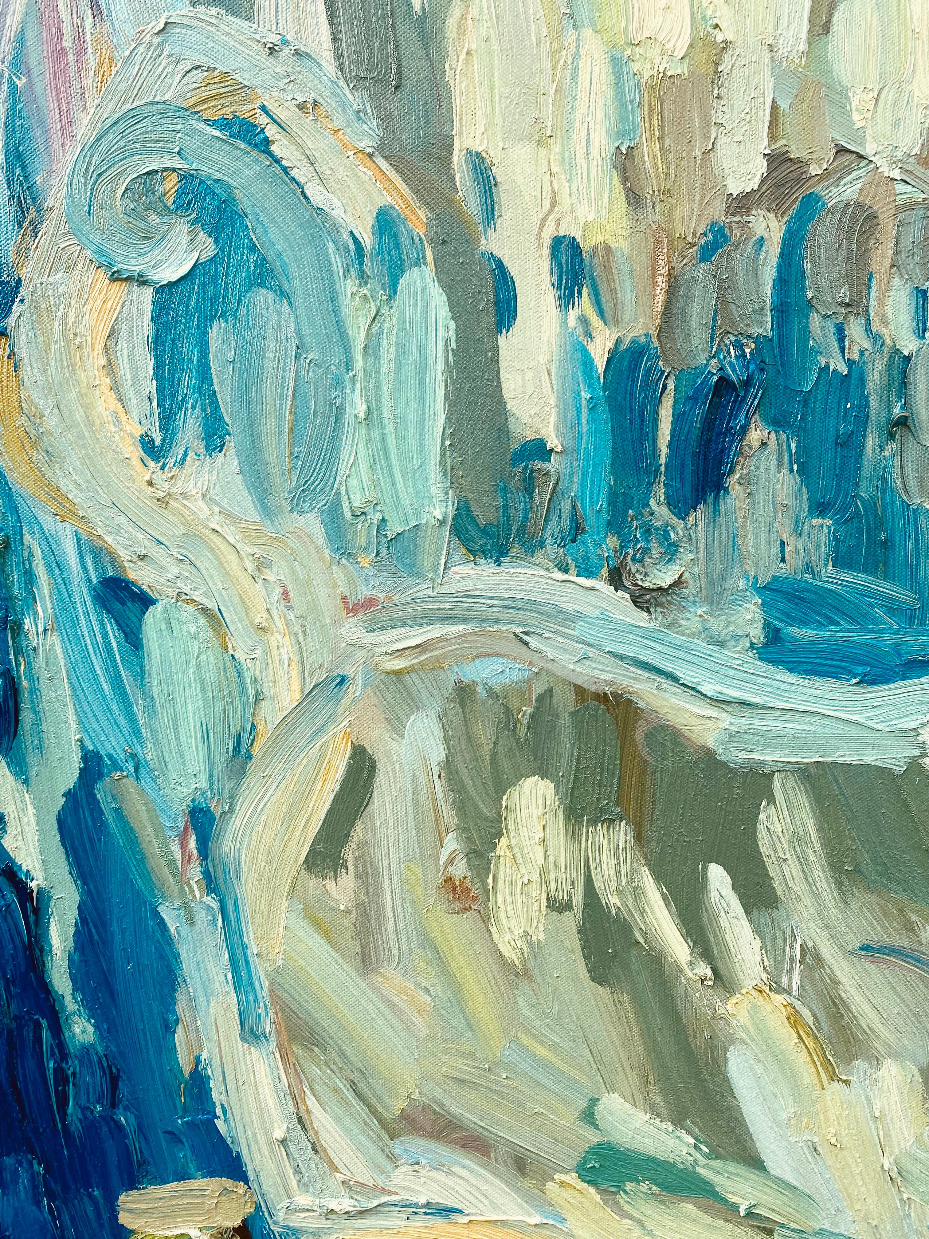 Un sonno profondo e sognante. Pittura ad olio espressionista astratta - Painting Espressionismo astratto di FRANCESCA OWEN 