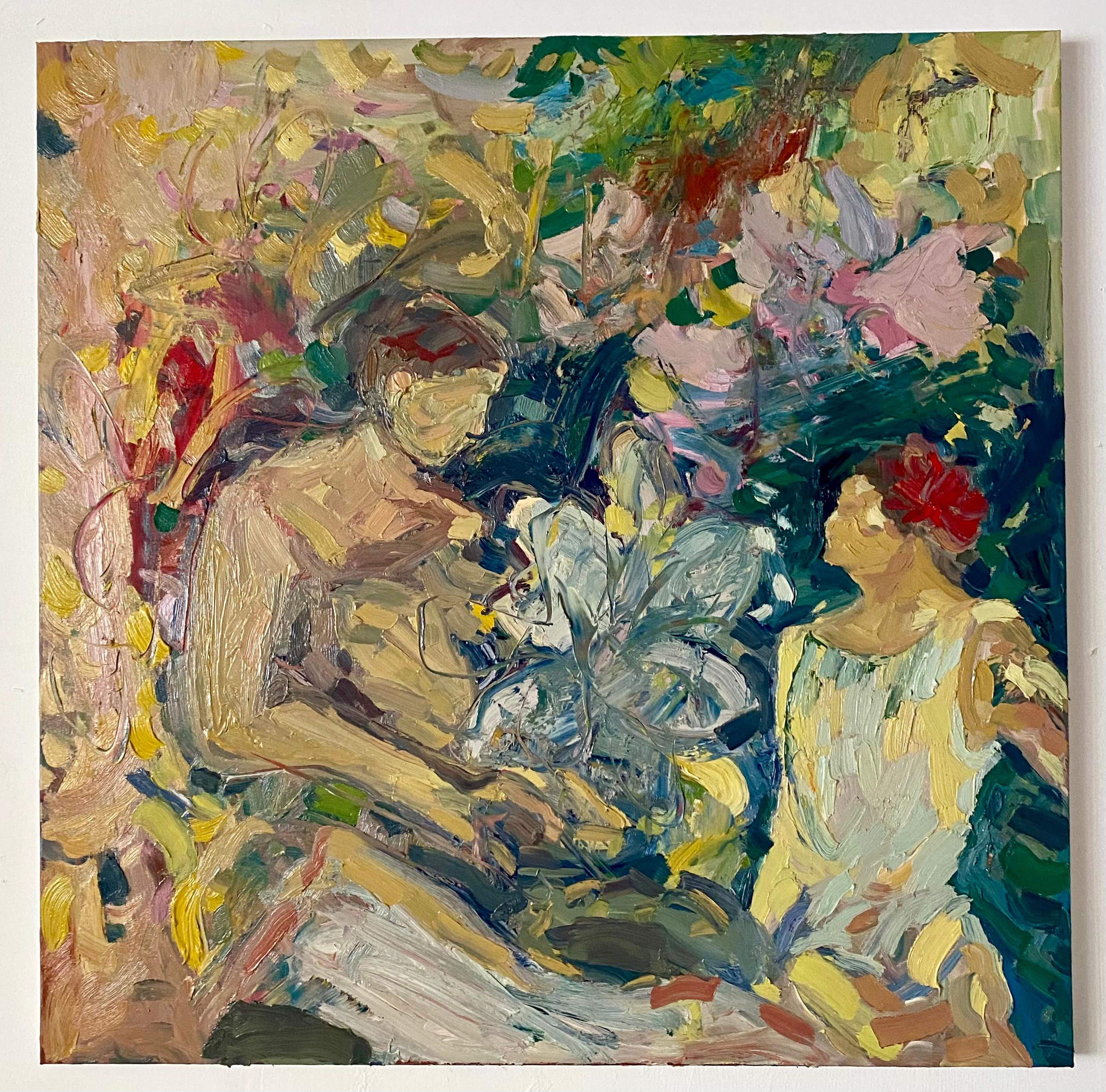 A Midsummer Nights Dream.  Contemporary Oil Painting - Brown Figurative Painting by FRANCESCA OWEN 